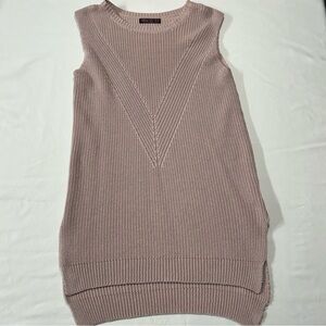 Sleeveless Knit Sweater Top in Blush Pink